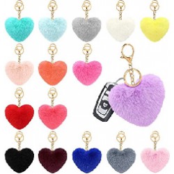 Keychain - heart plush